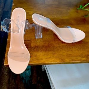 Clear sandals/ heels